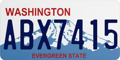 WA license plate ABX7415