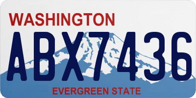 WA license plate ABX7436