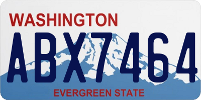 WA license plate ABX7464