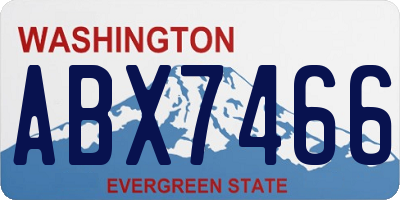 WA license plate ABX7466