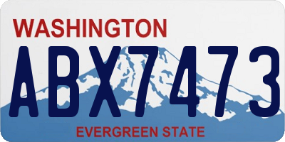 WA license plate ABX7473