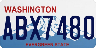 WA license plate ABX7480