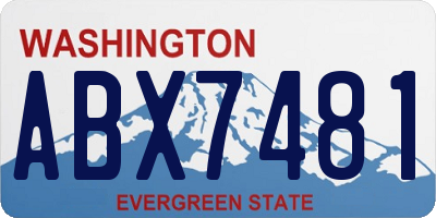 WA license plate ABX7481