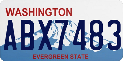 WA license plate ABX7483
