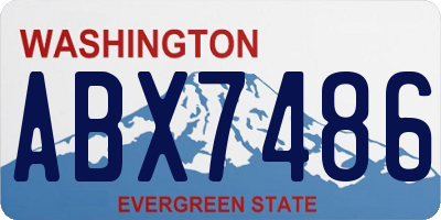 WA license plate ABX7486