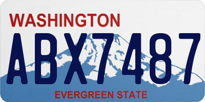 WA license plate ABX7487