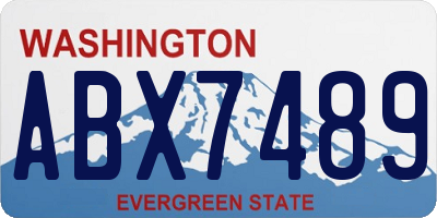 WA license plate ABX7489