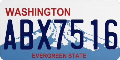 WA license plate ABX7516