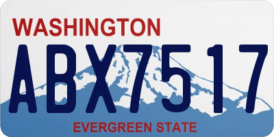 WA license plate ABX7517