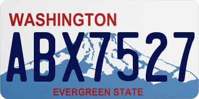 WA license plate ABX7527