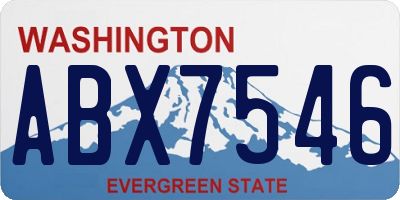 WA license plate ABX7546
