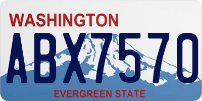 WA license plate ABX7570