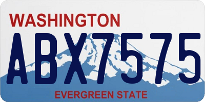 WA license plate ABX7575