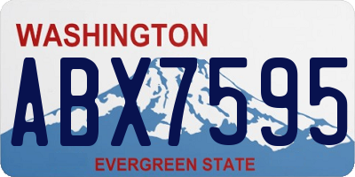 WA license plate ABX7595