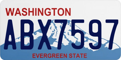 WA license plate ABX7597