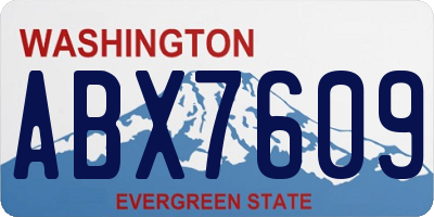 WA license plate ABX7609