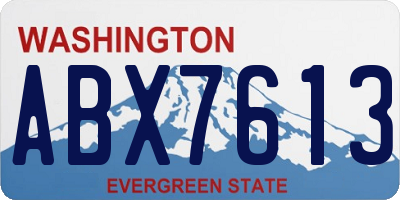 WA license plate ABX7613