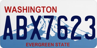 WA license plate ABX7623