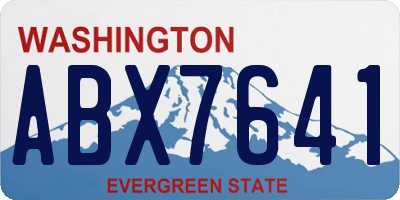 WA license plate ABX7641