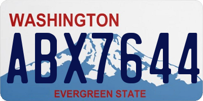 WA license plate ABX7644