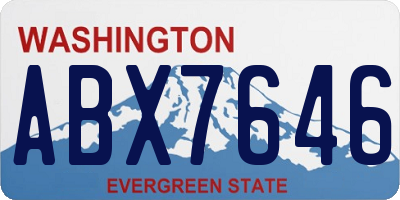WA license plate ABX7646