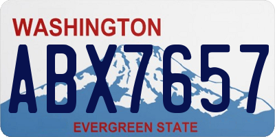 WA license plate ABX7657