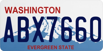 WA license plate ABX7660