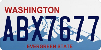 WA license plate ABX7677