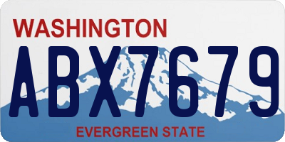 WA license plate ABX7679