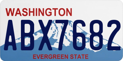 WA license plate ABX7682
