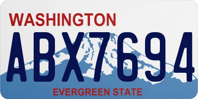 WA license plate ABX7694
