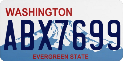 WA license plate ABX7699