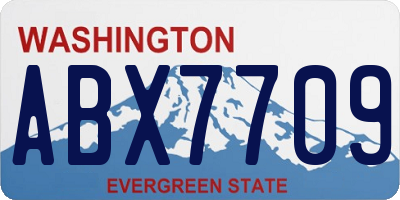 WA license plate ABX7709