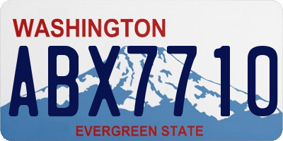 WA license plate ABX7710