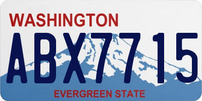WA license plate ABX7715