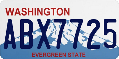 WA license plate ABX7725