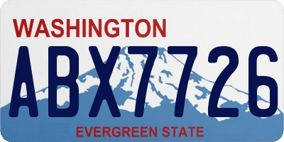 WA license plate ABX7726