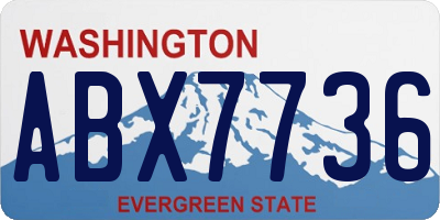 WA license plate ABX7736