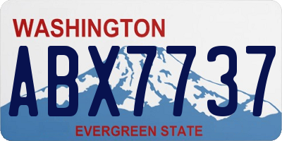 WA license plate ABX7737