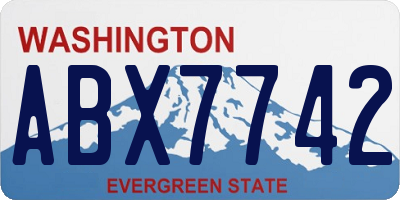 WA license plate ABX7742