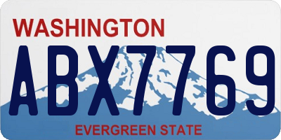 WA license plate ABX7769