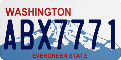 WA license plate ABX7771