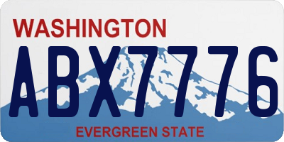WA license plate ABX7776