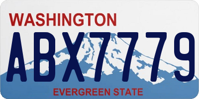 WA license plate ABX7779