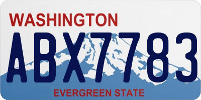 WA license plate ABX7783