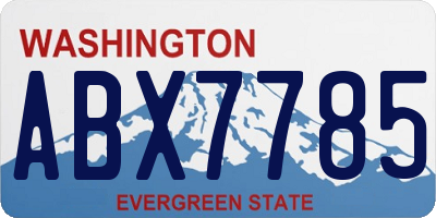 WA license plate ABX7785