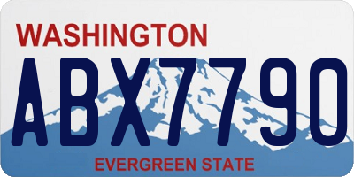 WA license plate ABX7790