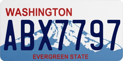 WA license plate ABX7797
