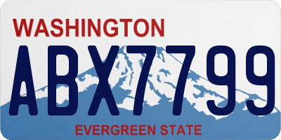 WA license plate ABX7799