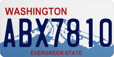 WA license plate ABX7810